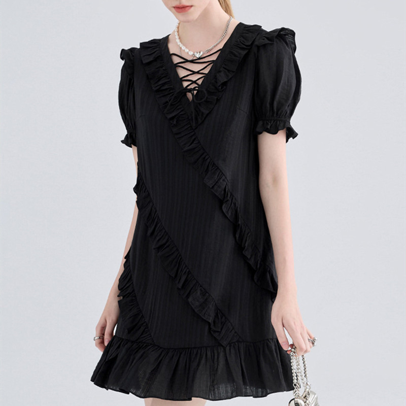 V-Neck High-Waist Midi Dress, picture 4 of 5