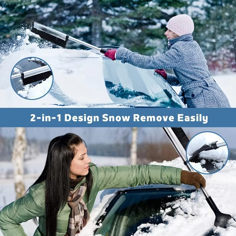Car Windshield Wiper, Snow Removal Brush, Snow Shovel, Extendable Stainless Steel Cleaning Tool, Broom Cleaning Accessories — foto 4