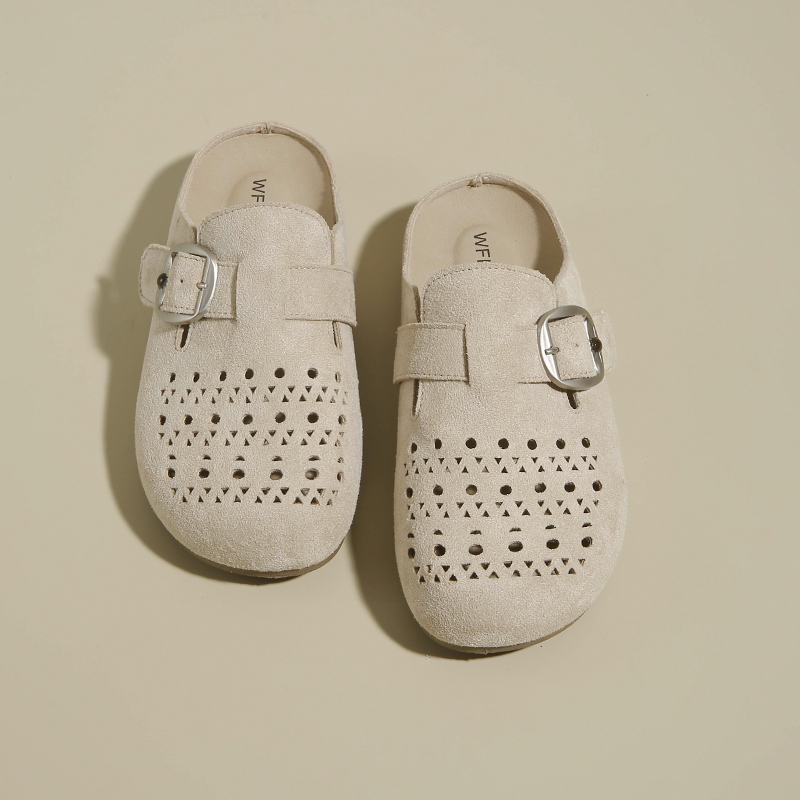2026 Spring & Summer New Slip-on Breathable Women's Birkenstock Style Shoes, Hollow Platform Closed Toe Lazy Mules For Outdoor Wear