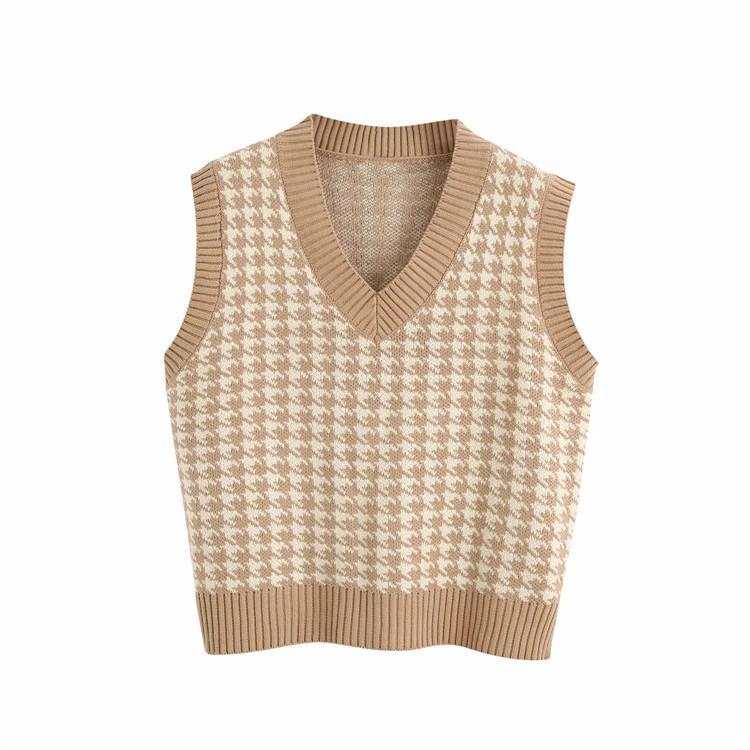 Title 2, Houndstooth knitted vest vest