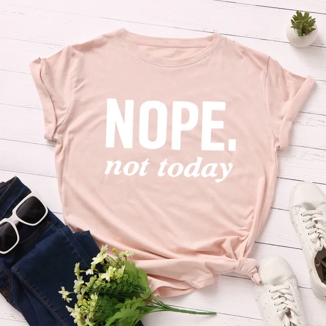 Women's Letter Loose Round Neck Short Sleeve T Shirt Light Pink - Shop at LoveMi