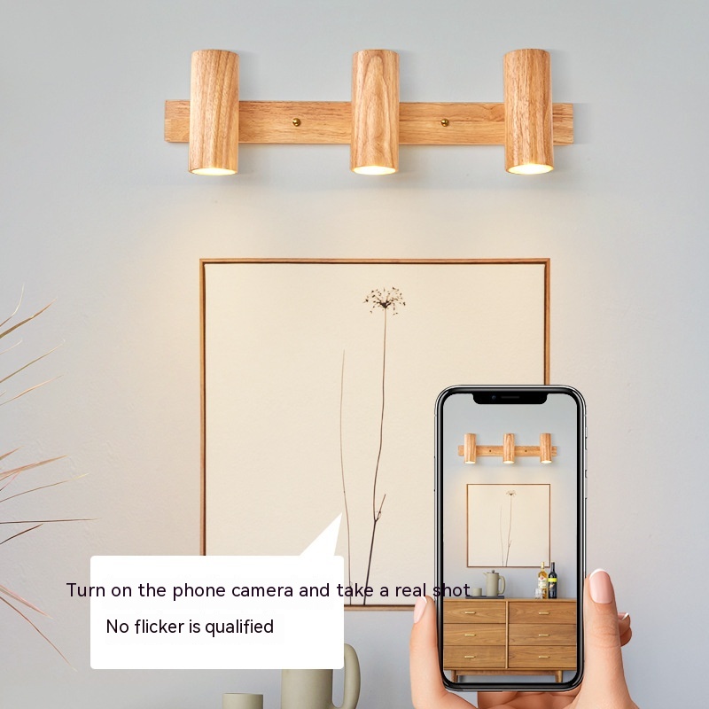 Original Wooden Bedroom Wall Lamp Japanese Retro