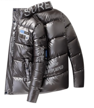 Title 8, Stand-up collar shiny down padded jacket