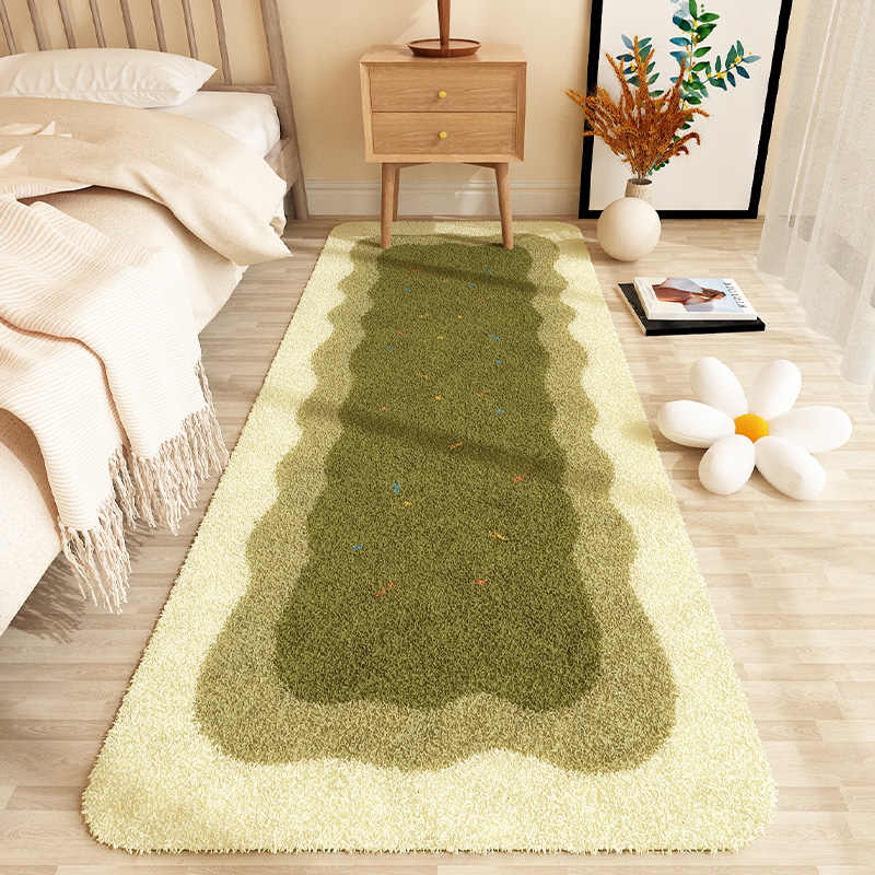 Yellow Carpet Bedroom Bed Imitation Cashmere Master Bed Front