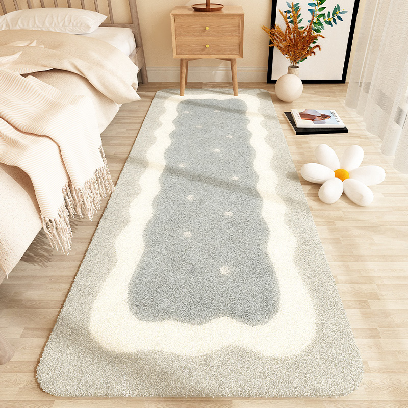 Yellow Carpet Bedroom Bed Imitation Cashmere Master Bed Front