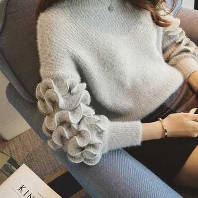 Fashionable And Simple Women's Winter Pullover Solid Color Sweater