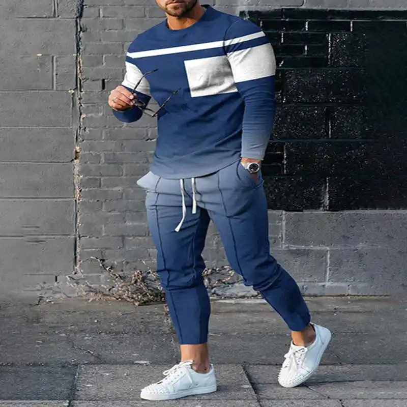 New Sweater Suit Men's Casual Round Neck