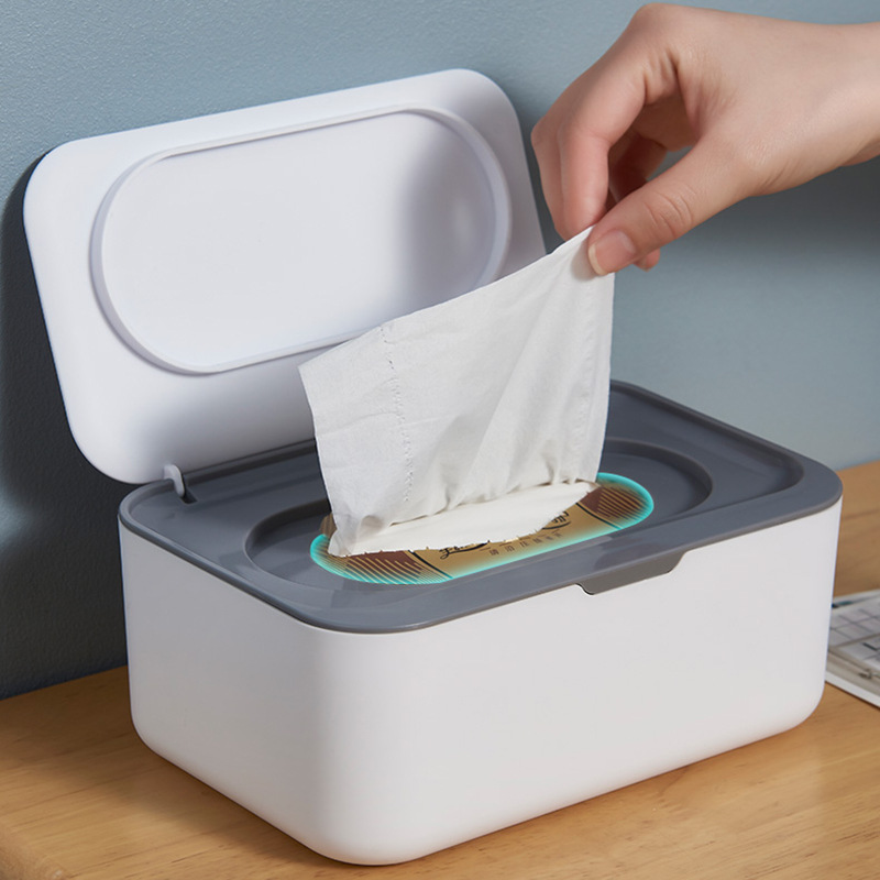 Large Capacity Wet Wipe Dispenser,Reusable Tissue Box,Sealed Dustproof Mask And Wet Wipe Holder For Home Bathroom