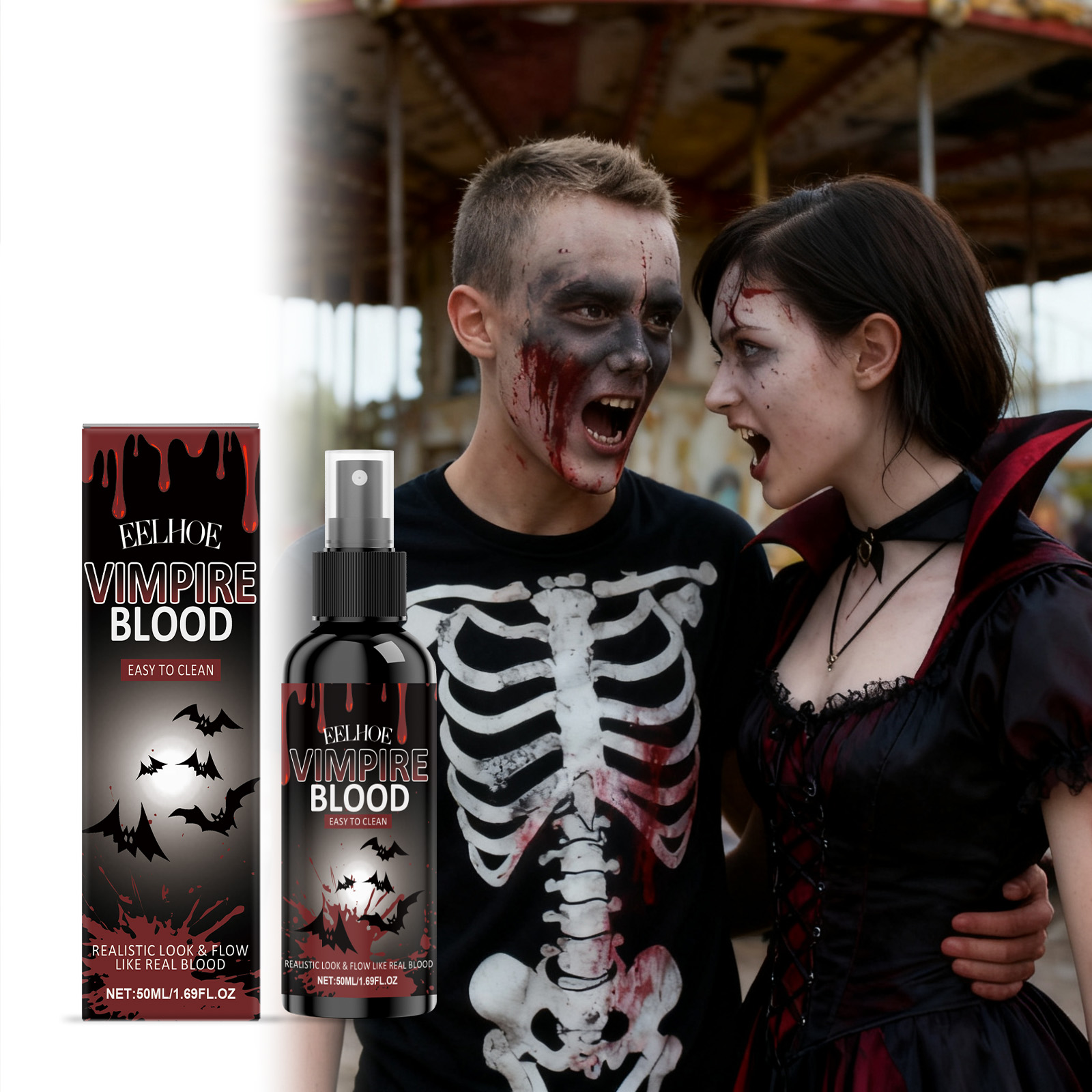 Halloween Fake Blood Spray, Festival Party Fake Blood, Funny Horror Cosplay Makeup Spray