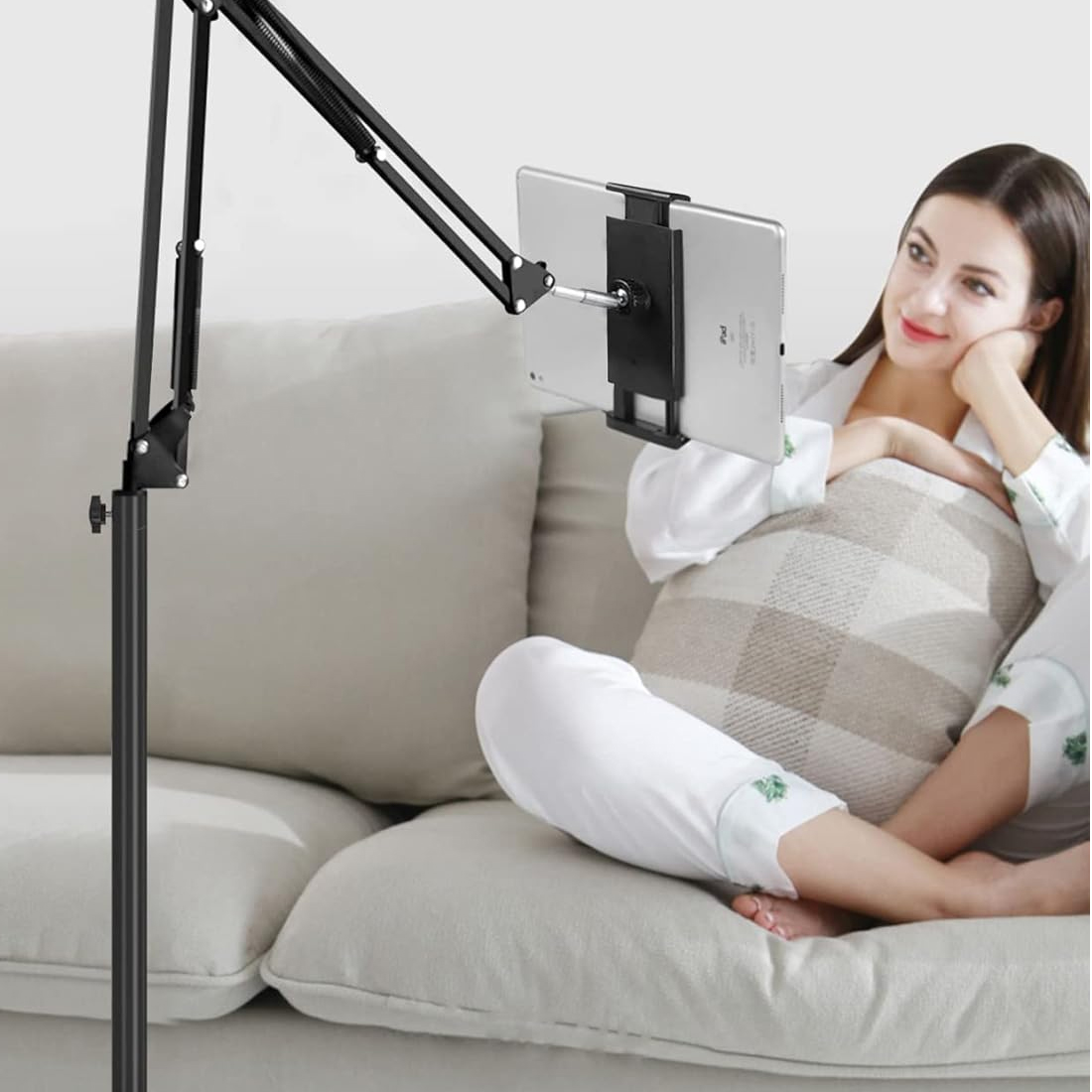 Support de sol universel réglable à 360 degrés, pour ipad, tablette – Image 6