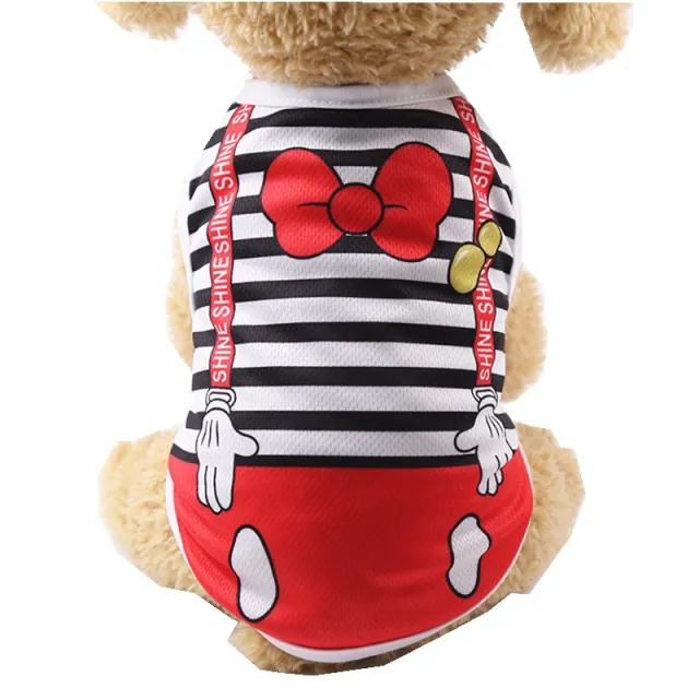 Dog Clothes Fake Sling Pure Cotton Pet Spring And Summer Vest Stripe - Shop at LoveMi