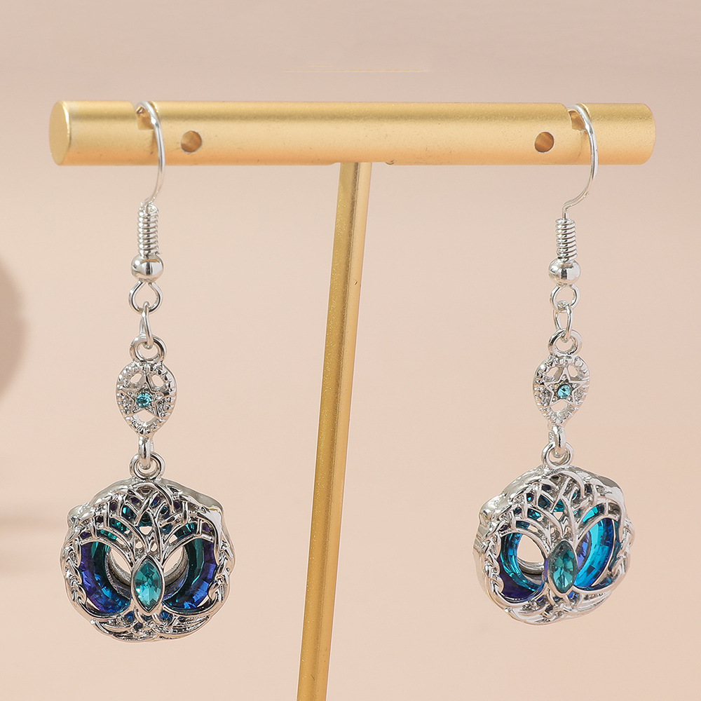 Title 5, Bohemian Style Gemstone Earrings With Diamonds