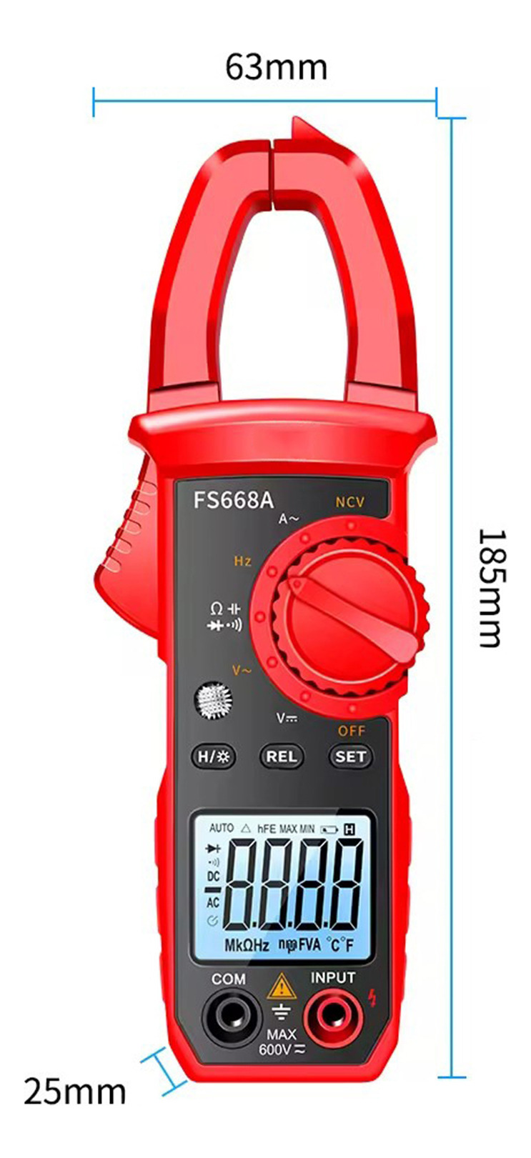 Digital Clamp Meter 40A-400A CAT III 600V NCV Digital Clamp Ammeter 40A-400A CAT III 600V NCV