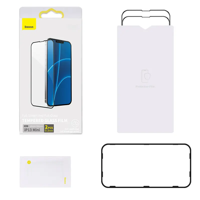 0.3mm Full Screen Full Glass Tempered Film For IP 5.4 Inch Model