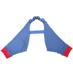 Pet Knee Pads For Cold And Warmth Protection - Blue Red - View 1