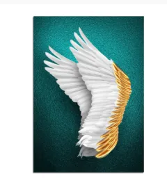 Gold Butterfly Wall Poster Modern Canvas Painting Art Corridor Living Room Bedroom Decor - Frameless - View 1