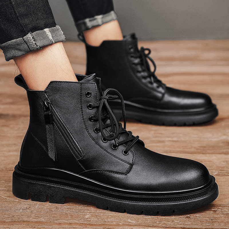 Fashion Personality Side Zipper Martin Boots For Men