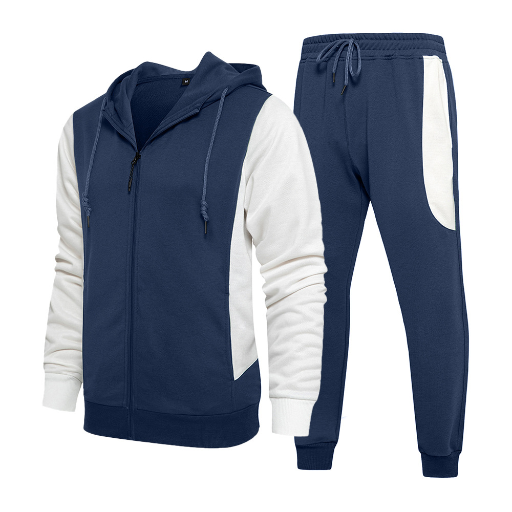 Large Size Color Matching Sports Suit Young Men's Fashion