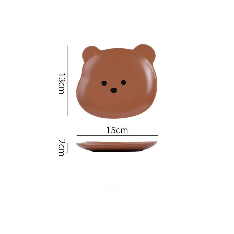 Home Cartoon Cute Bear-shaped Dinner Plate – image 8