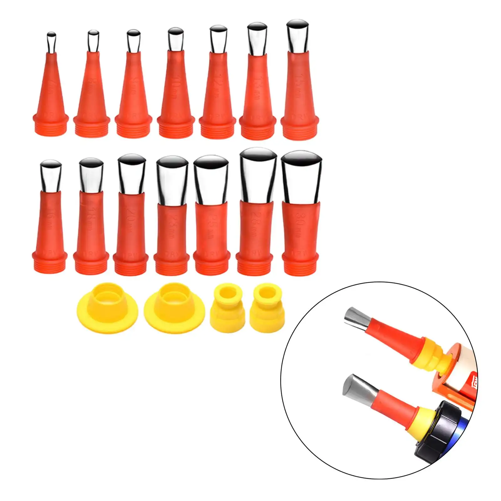 Duck-shaped Stainless Steel Nozzle 18-piece Set Accessories