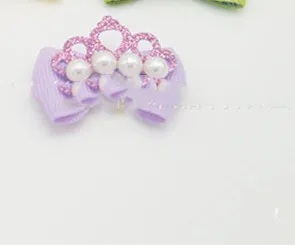 Pet Supplies Head Flower Head Elastic Bow Hair Accessories Purple - Shop at LoveMi