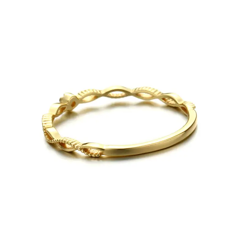 New Simple Cross Set Zircon Ring