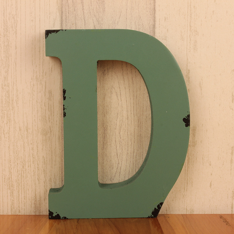 Title 18, Creative retro wooden alphabet decoration ornam...