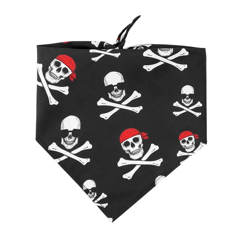 Single Layer Halloween Skull Dog Slobber Towel