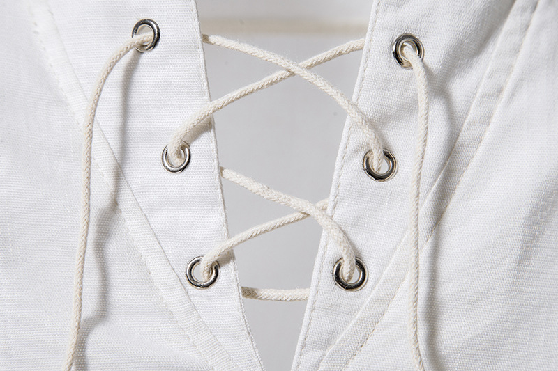 Men's Cotton Linen Shirts Long Sleeve Solid Color - 41