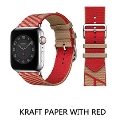 Kraft paper with red