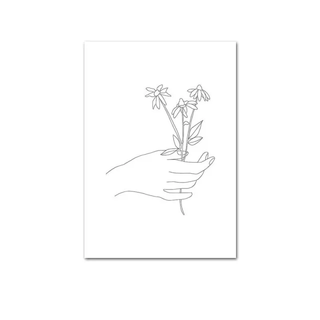 Abstract Botanical Canvas Drawing Style Home Decor - Shop at LoveMi