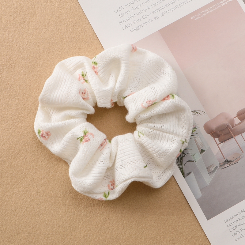 Plaid Print Large Intestine Ring Women's Hair Tie