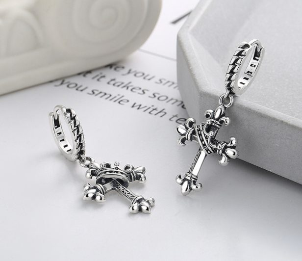 Title 6, S925 Sterling Silver Retro Ear Buckle Earrings ...