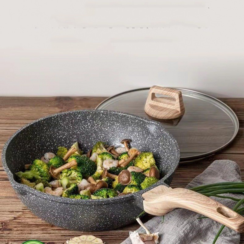 32CM Medical Stone Wok Set