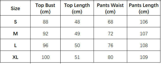 Pinstripe Denim Peplum Cami & Wide-Leg Pants Size Chart