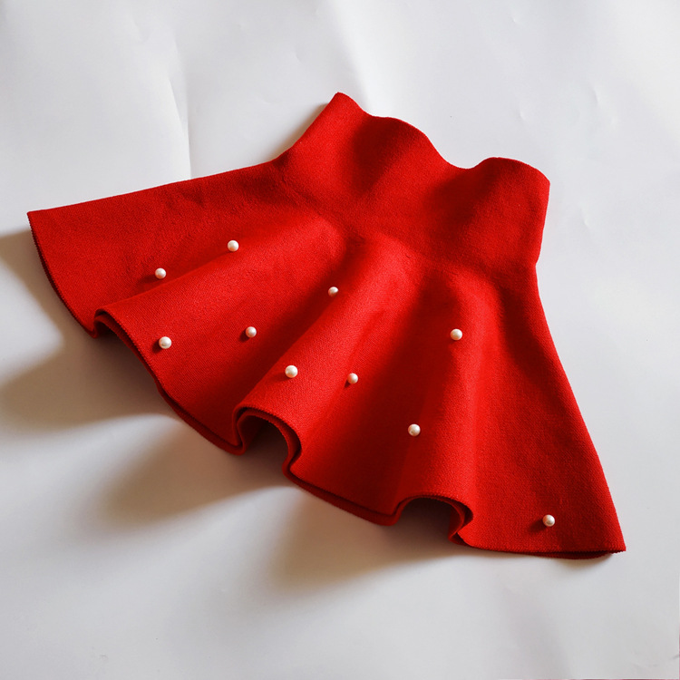 Big Children Beaded Knitted Sweater Dress