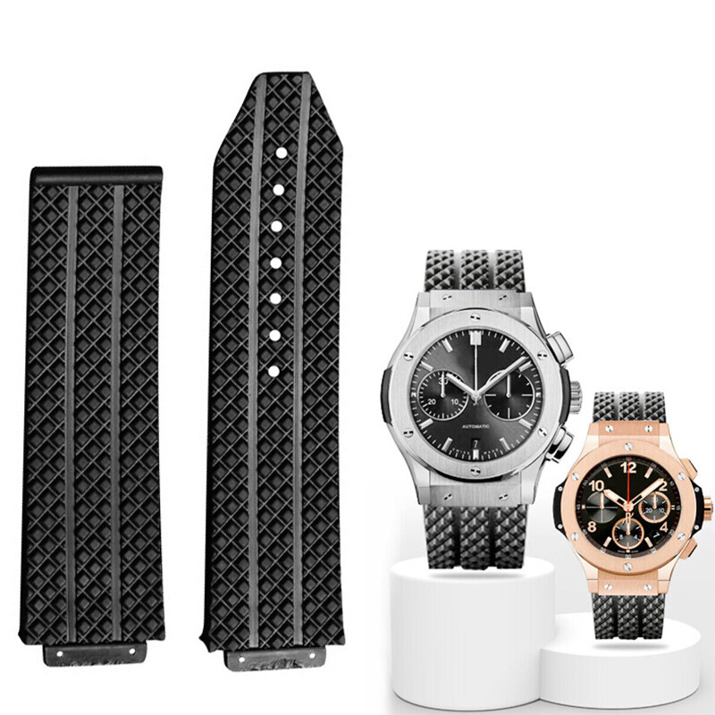 24mm Silicone Rubber Watch Band Wrist Straps Replacement