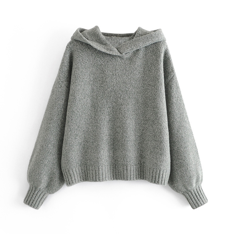 Title 4, Lazy Style Solid Color Pullover Women