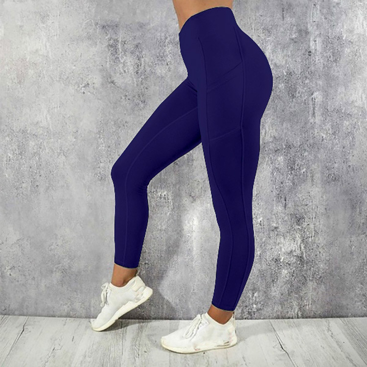 Title 7, Leggings da donna tinta unita, a vita alta, fit...