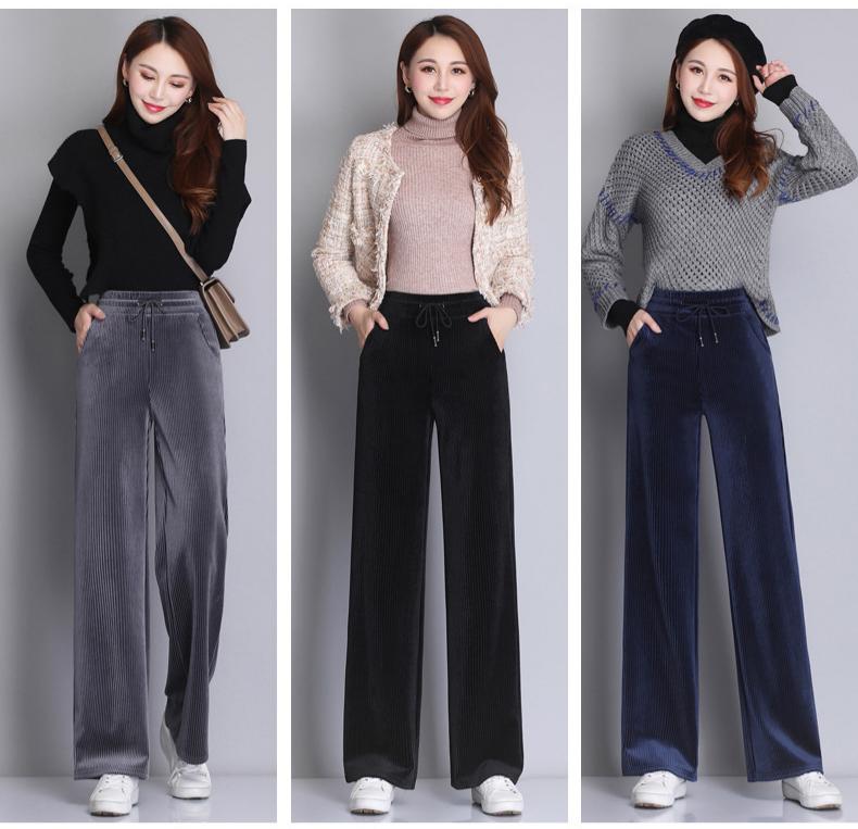 Title 2, Ladies Loose Sports Wide-leg Thickened Plus Vel...