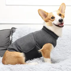 Pet Polyester Emotional Comfort Cotton Double Jacket Clothes - Dark Grey - View 1