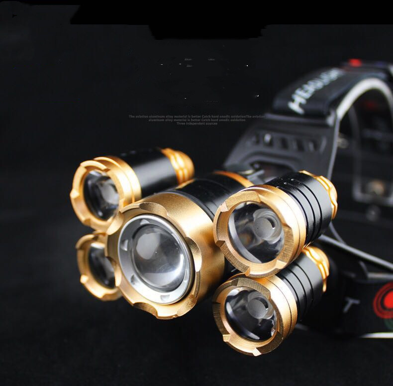 Title 5, Led Golden Telescopic Focusing 5 lights Aircraf...