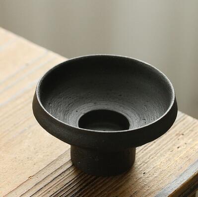 Matte black flower ware