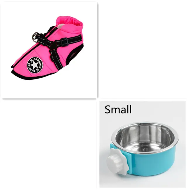 Waterproof Dog Clothes Winter Dog Coat With Harness Warm Pet Clothing Big Dog Jacket Chihuahua Labrador Coat Costume Roseo - Shop at LoveMi