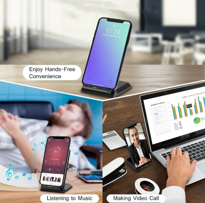 Qi Wireless Fast Charger Charging Pad Stand Dock 5