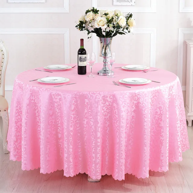 Hotel Restaurant Meal Cloth Custom Round Table Tablecloth Pink - Shop at LoveMi