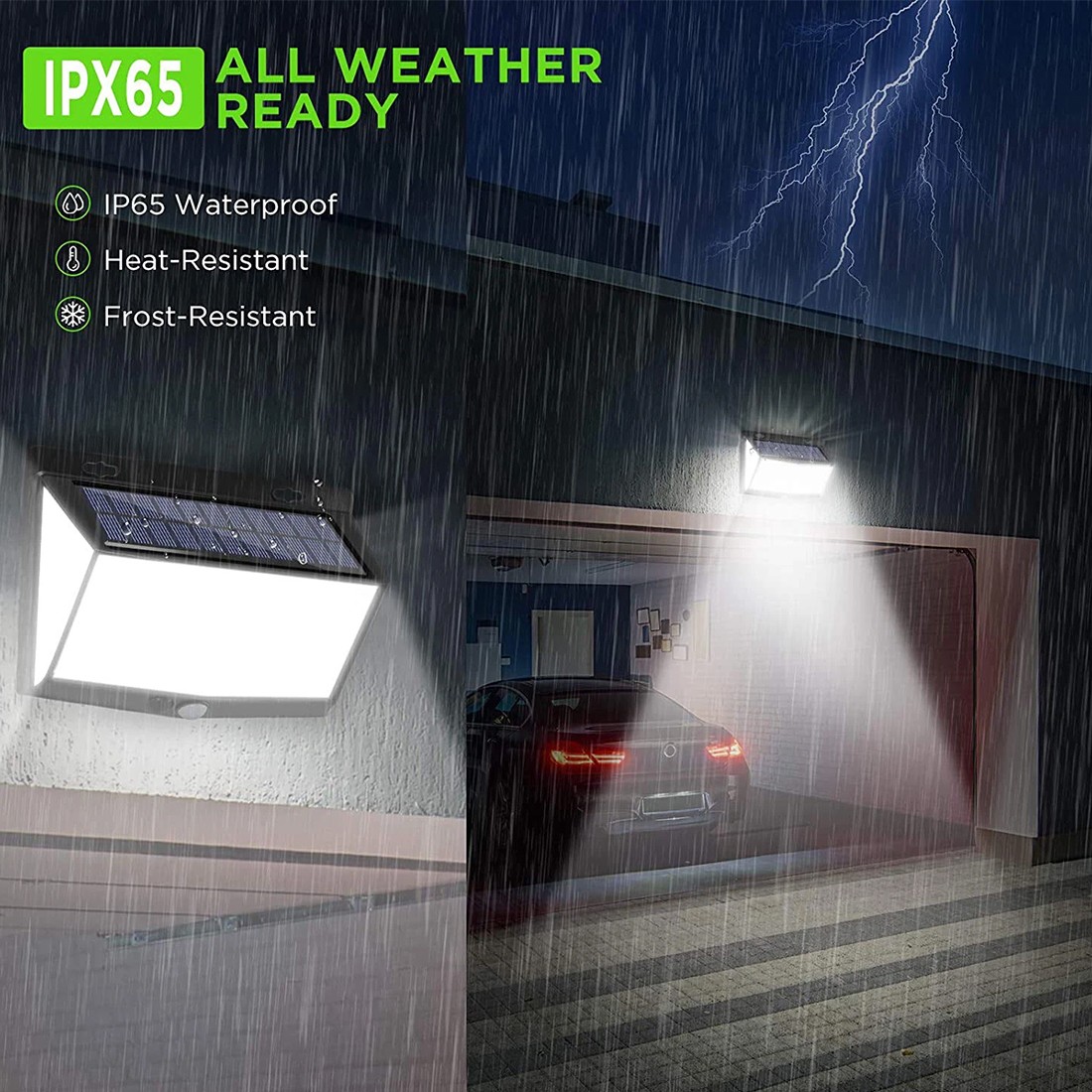 2pcs 468 LED Solar Powered PIR Motion Sensor Wall Lights Outdoor Security Lamp — image 3