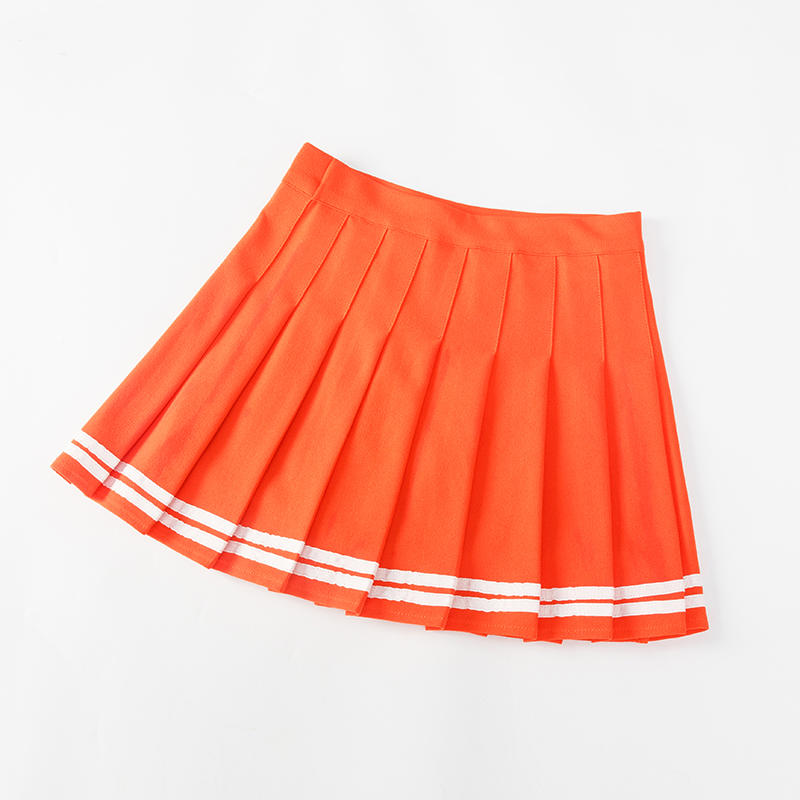 Women's College Navy Style Elastic High Waist Pleated Skirt