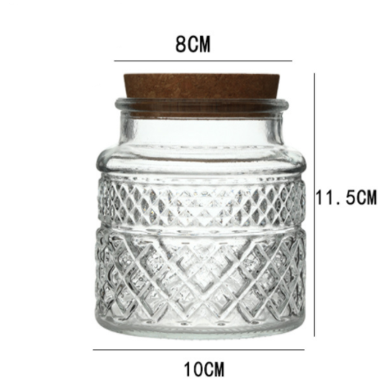 Title 14, New French Glass Sealed Jar Bamboo Lid Moisture...