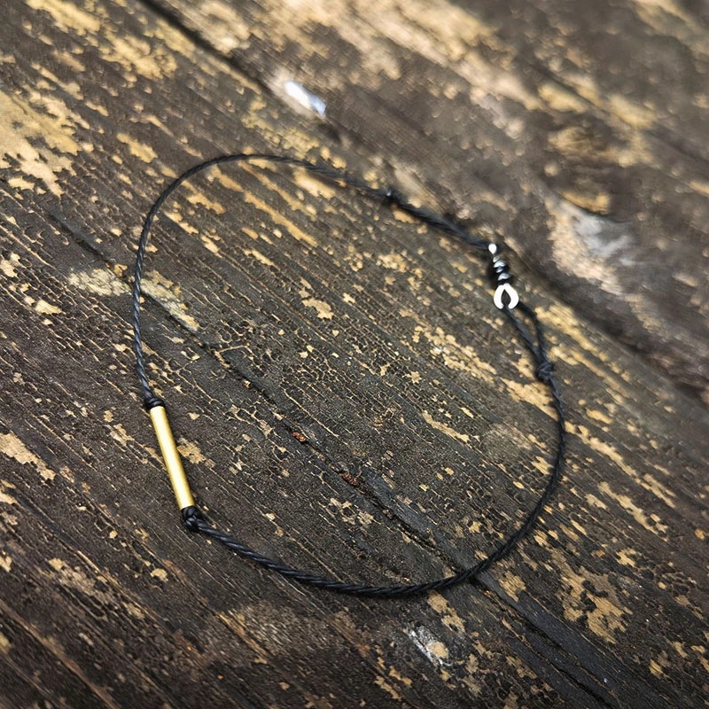 Copper Tube Men's Bracelet Simple Hand String Stone Bead Weaving